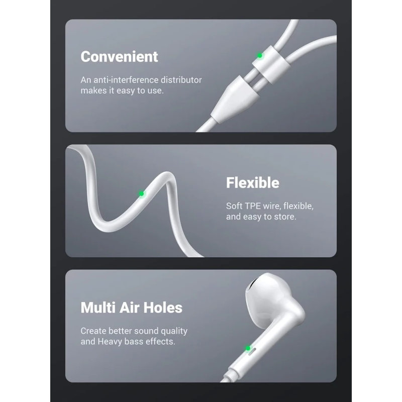 UGREEN Wired Earphones Type-C White - EP101 - 60700