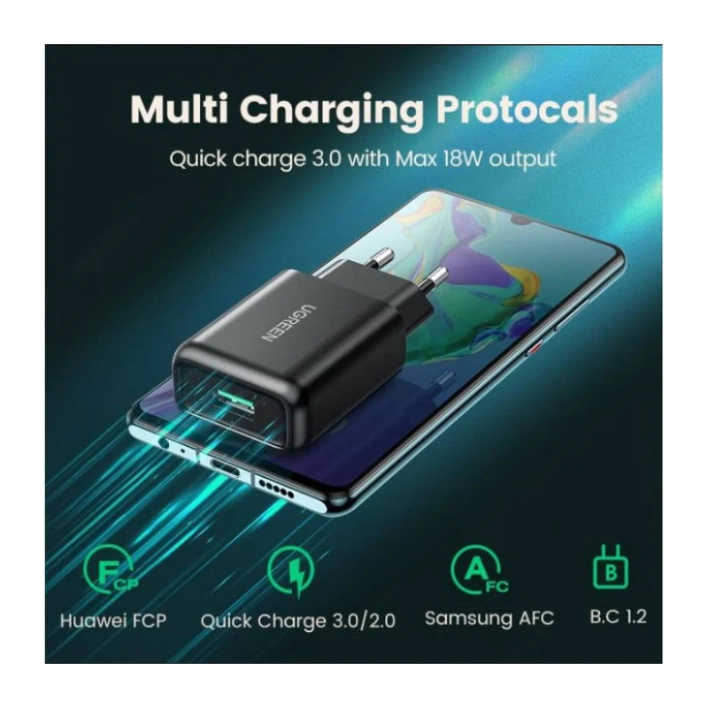 UGREEN USB-A QC 3.0 18W Charger - CD122 - 70273