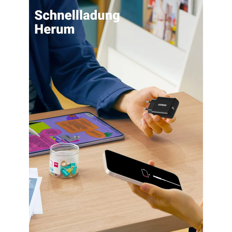 UGREEN USB-C 20W PD Charger EU - CD137 - 60450