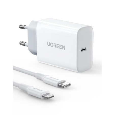 UGREEN 20W PD Fast Charger with 1M  USB-C to Lightning Cable - CD137 - 50698