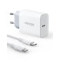 UGREEN 20W PD Fast Charger with 1M  USB-C to Lightning Cable - CD137 - 50698
