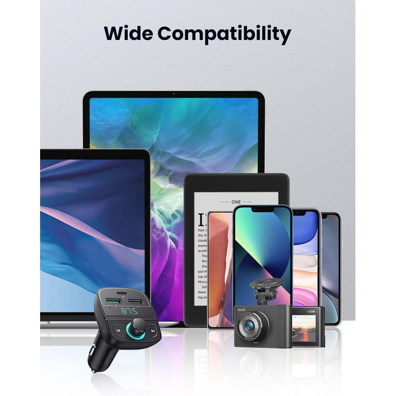 UGREEN FM&Bluetooth Transmitter&Car Charger + TF  Slot - CD229 - 80910