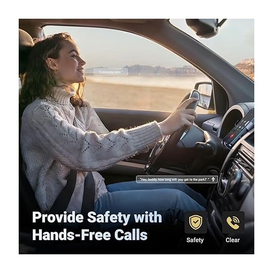 UGREEN Car Bluetooth 5.0 Receiver  Audio Adapter Black(5.0) - CM309 - 70601