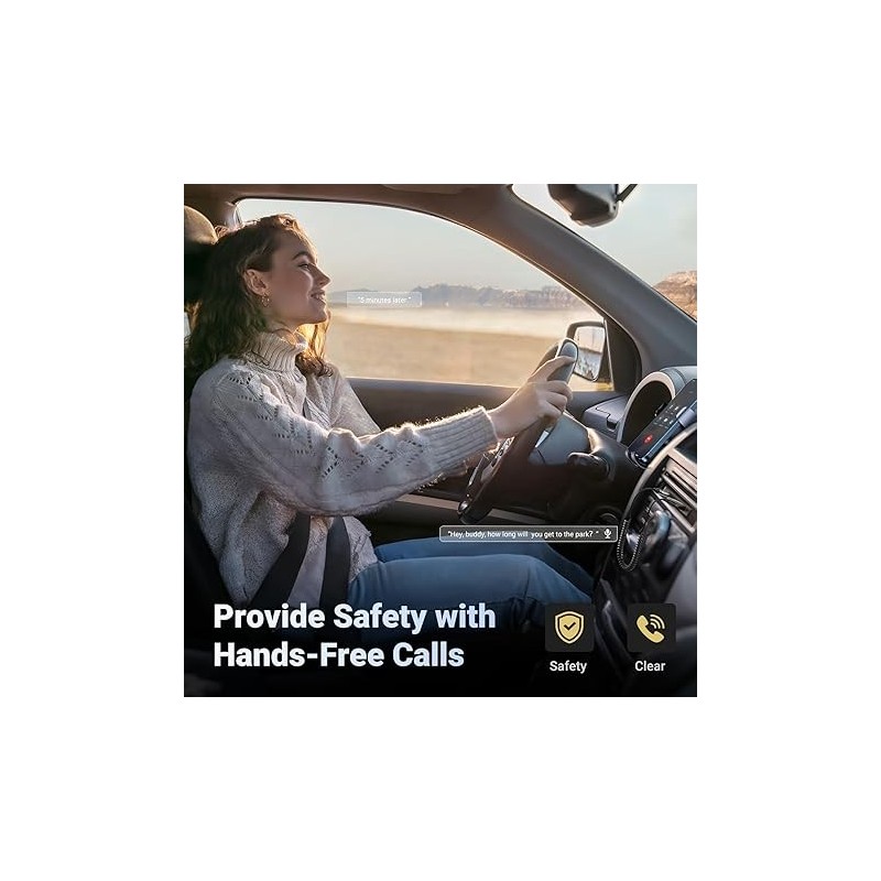 UGREEN Car Bluetooth 5.0 Receiver  Audio Adapter Black(5.0) - CM309 - 70601