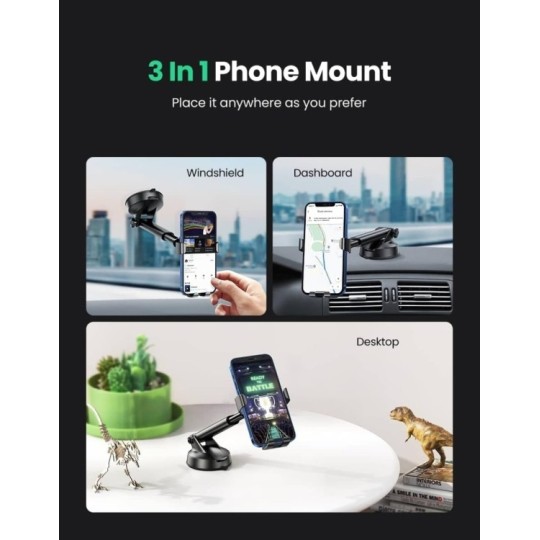 UGREEN Gravity Phone Holder with Suction Cup Black - LP200 - 60990B