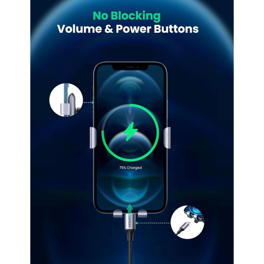 UGREEN Round Air Vent Gravity  Phone Holder Grey - LP274 - 30401