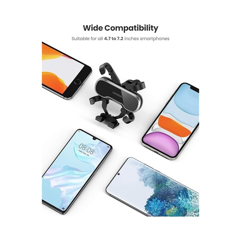 UGREEN Gravity Drive Air Vent Car Mount Phone Holder Black - LP228 - 80539