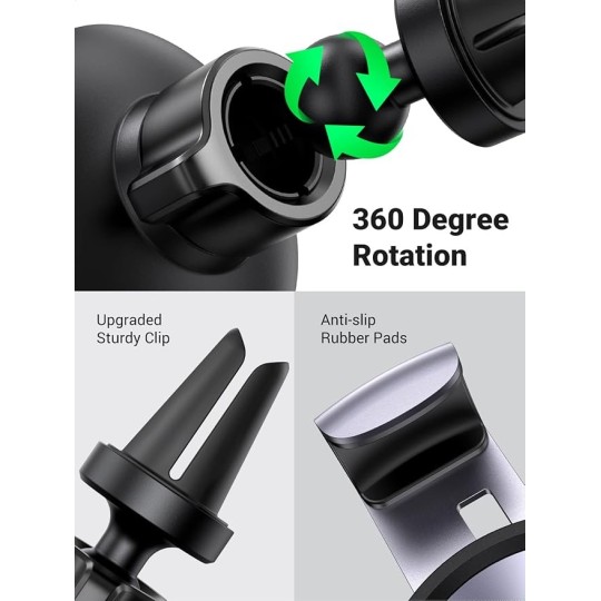 UGREEN Gravity Drive Air Vent Car Mount Phone Holder Grey - LP130 - 50564
