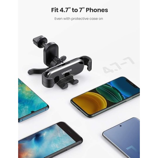 UGREEN Gravity Drive Air Vent Car Mount Phone Holder With Arc-Shaped mounting clip - LP228 - 80871