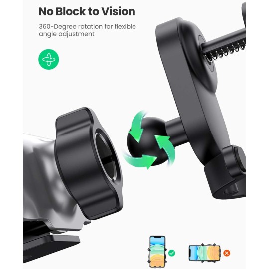 UGREEN Gravity Drive Air Vent Car Mount Phone Holder With Arc-Shaped mounting clip - LP228 - 80871