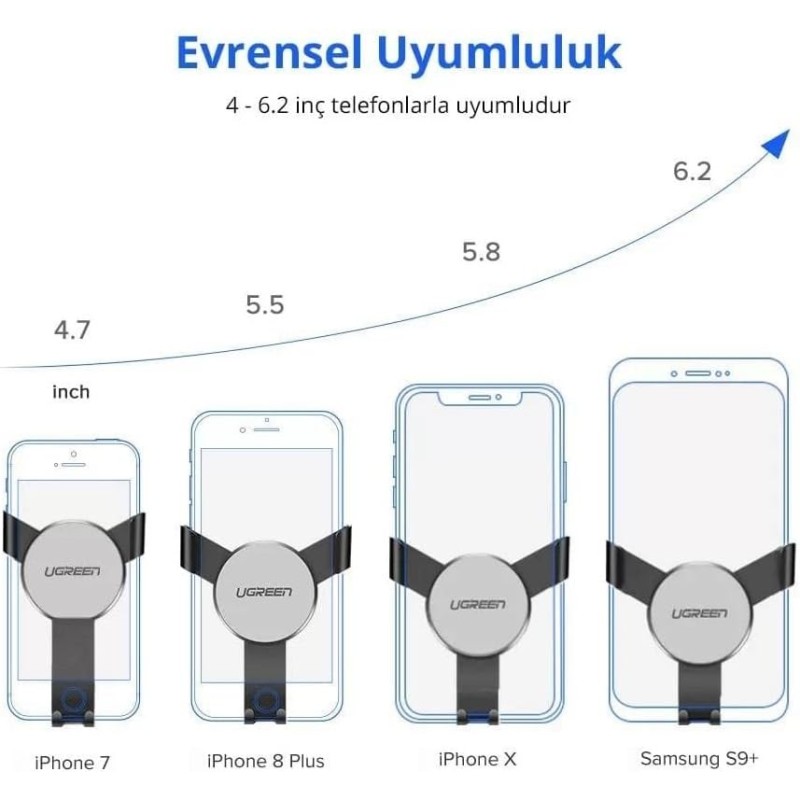 UGREEN Gravity Drive Air Vent Car Mount Phone Holder - LP130 - 40907