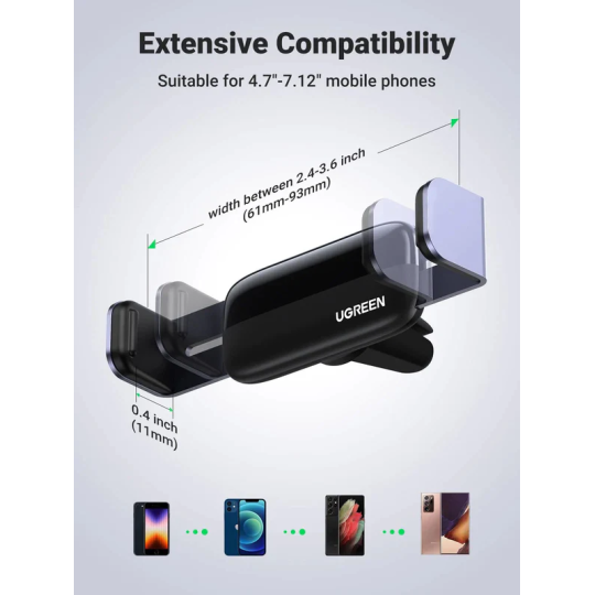 UGREEN Air Vent Car Mount Phone Holder Grey - LP120 - 10422