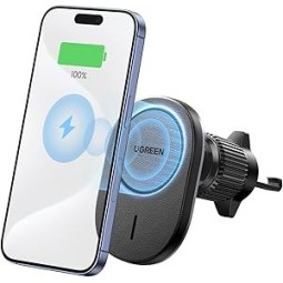 UGREEN Magnetic Wireless Car Charger For Air Vent Mount - W522 - 25925