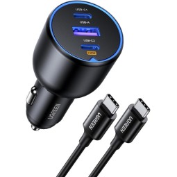 UGREEN 2*USB-C PD+USB-A  130W Fast Car Charger Without Cable - CD293 - 90413