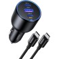 UGREEN 2*USB-C PD+USB-A  130W Fast Car Charger Without Cable - CD293 - 90413