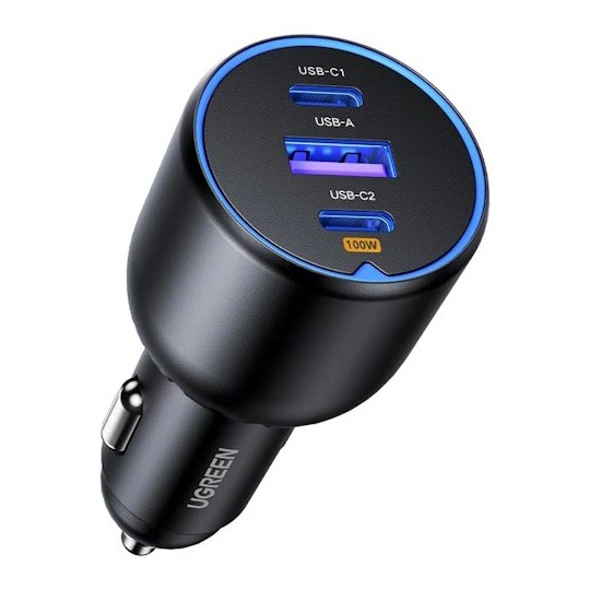 UGREEN 2*USB-C PD+USB-A  130W Fast Car Charger - EC705 - 35025