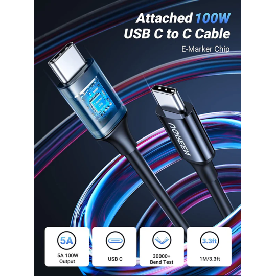 UGREEN 2*USB-C PD+USB-A  130W Fast Car Charger - EC705 - 35025