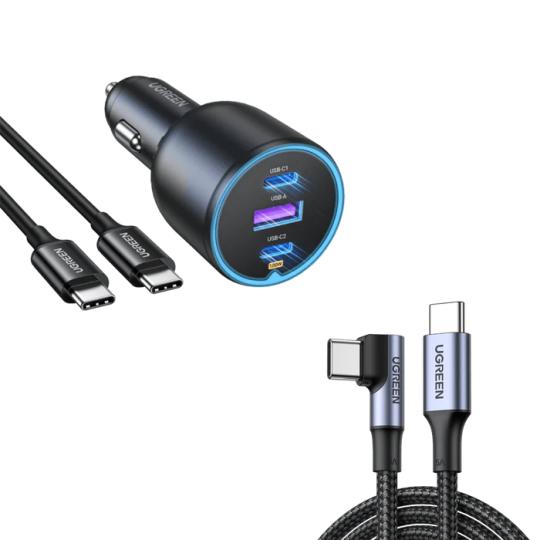 UGREEN 2*USB-C PD+USB-A  130W Fast Car Charger - EC705 - 35025