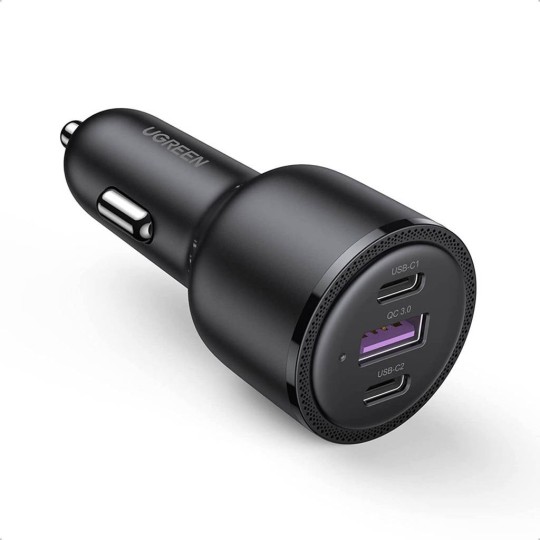 UGREEN 2*USB-C PD+USB-A  69W Fast Car Charger - CD239 - 20467