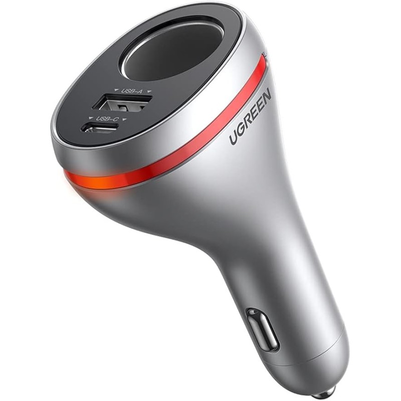 UGREEN QC + PD Car Charger  With Extended Socket - CD204 - 60712