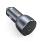 UGREEN USB-C PD+USB-C PD 40W Fast Car Charger Grey - CD213 - 70594