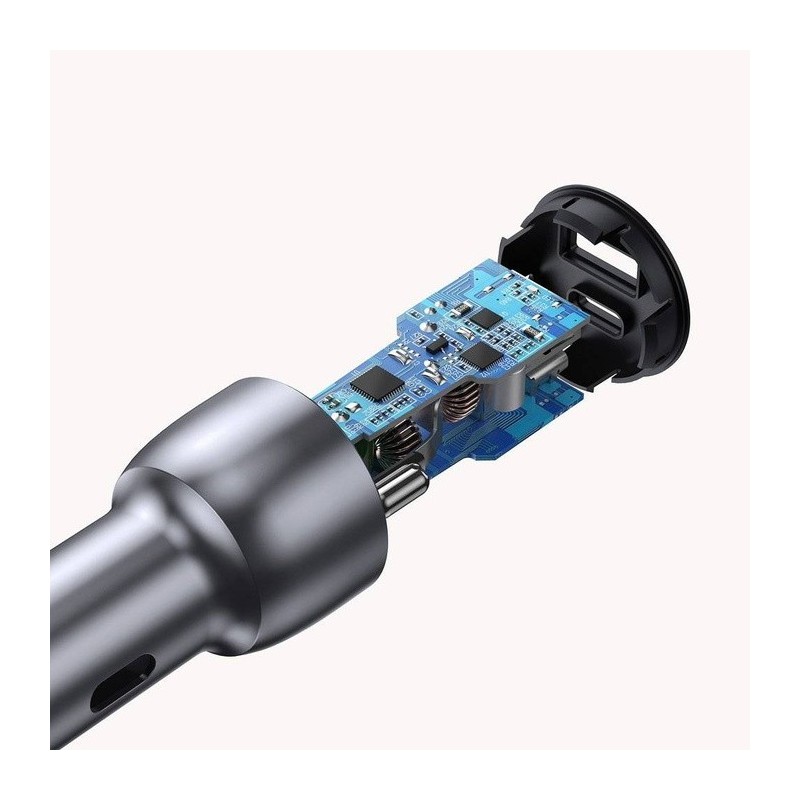 UGREEN USB-C PD+USB-A QC (30+22.5)W Fast Car Charger Grey - CD213 - 60980