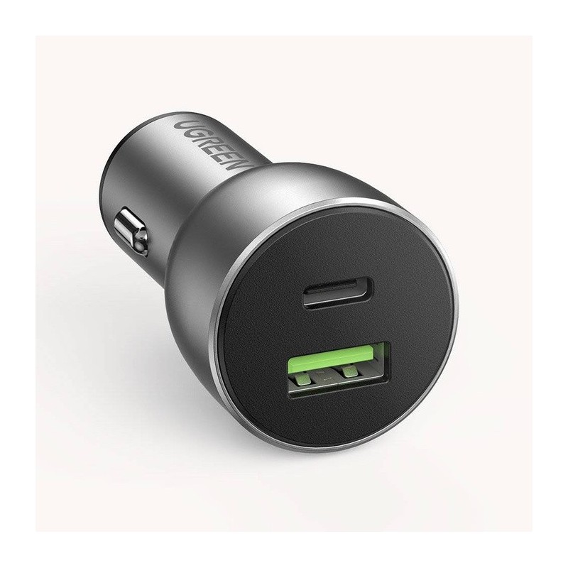 UGREEN USB-C PD+USB-A QC (30+22.5)W Fast Car Charger Grey - CD213 - 60980