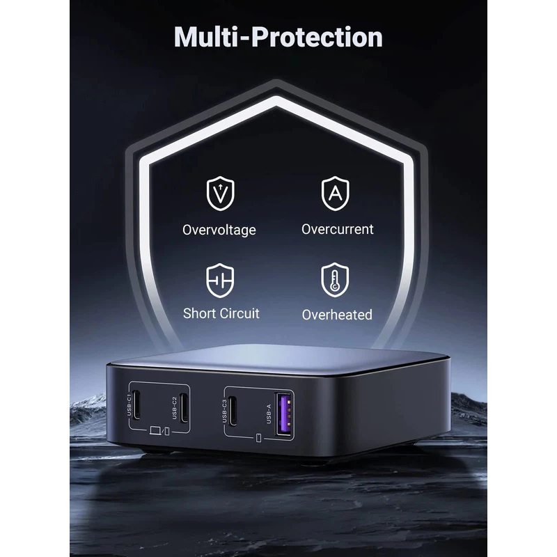 UGREEN 1*USB-A+3*USB-C 100W Desktop Fast Charger - CD328 - 90928