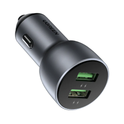 UGREEN QC 3.0+QC 3.0 Dual USB-A 36W Fast Car Charger Grey - CD213 - 10144