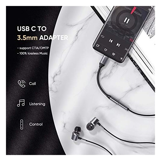 UGREEN Type C Male To 3.5mm Audio Adapter 0.10M - AV142 - 30632