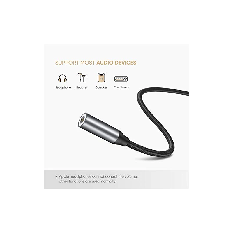 UGREEN Type C Male To 3.5mm Audio Adapter 0.10M - AV142 - 30632