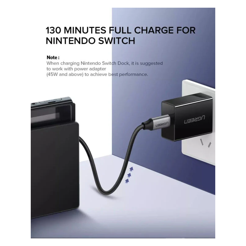 UGREEN USB-C 3.1 Male To Male GEN1 3A Data Cable Grey 1.5M - US161 - 50751