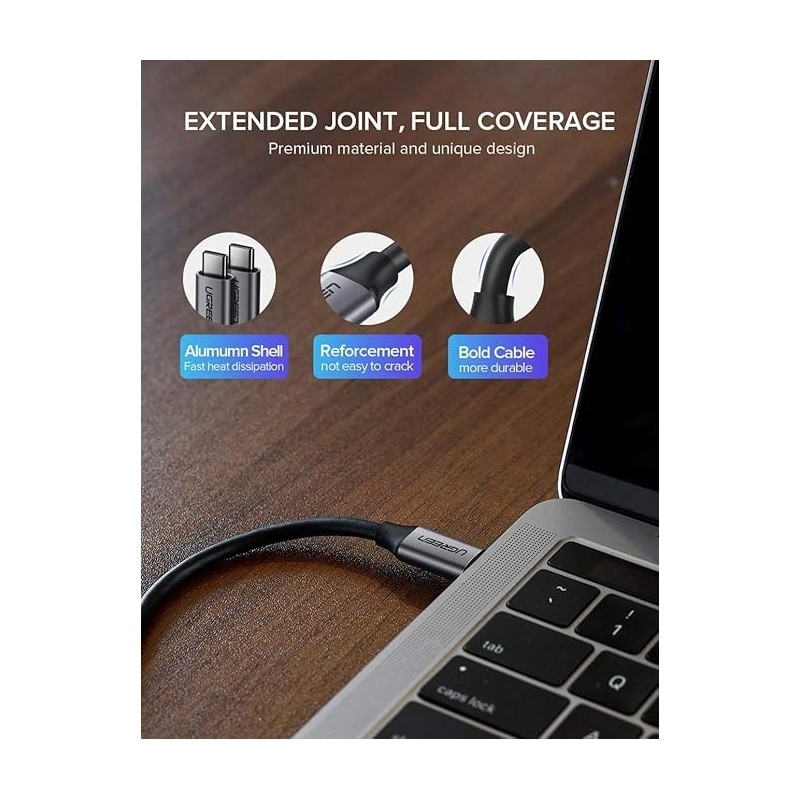 UGREEN USB-C 3.1 Male To Male GEN1 3A Data Cable Grey 1.5M - US161 - 50751