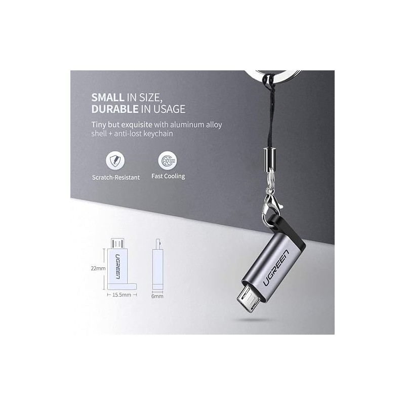 UGREEN Micro USB Male To USB-C Female Adapter - US282 - 50590