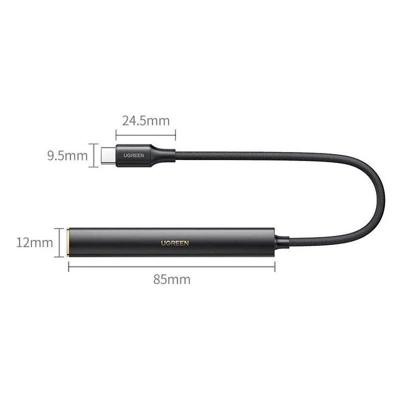UGREEN Type C Male To 3.5mm DAC Amplifier Hi-Res Audio With  Chip - CM545 - 90217