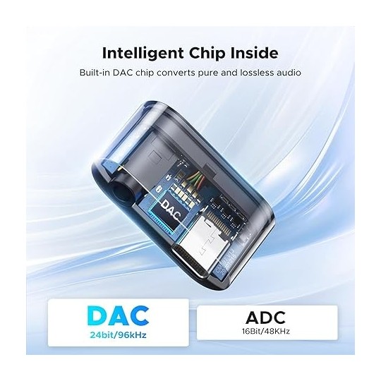 UGREEN Type C Male To 3.5mm Audio+ Type C Female Adapter With Chip Grey - CM231 - 60164