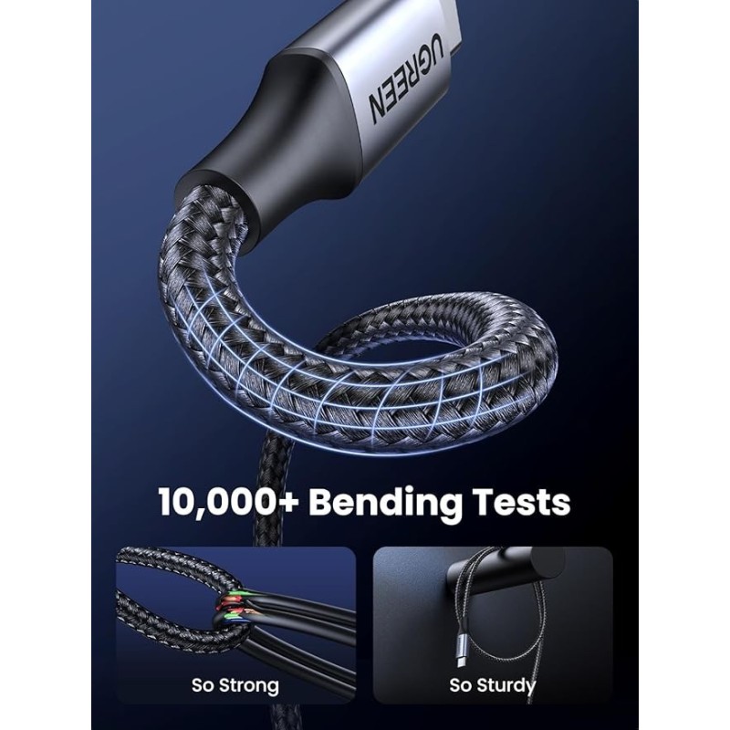 UGREEN Type C 2.0 Male To Type C 2.0 Male Charging&Data Cable(240W Max) - US535 - 15311