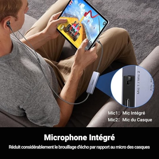 UGREEN Type C to 3.5mm Audio+ Type C Female Adapter With Chip (PD 60WATT & HI-RES - CM230 - 90518