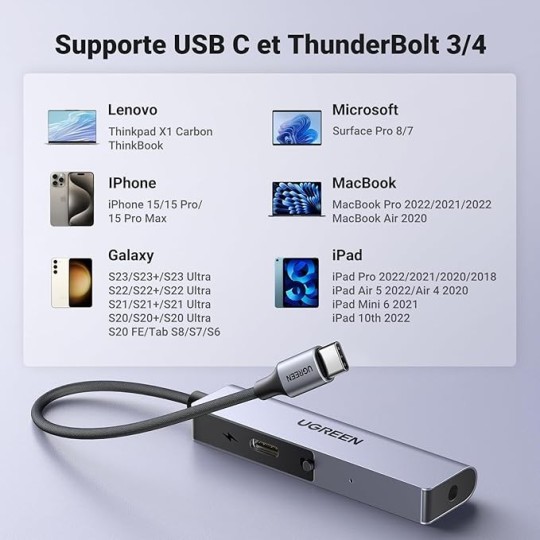 UGREEN Type C to 3.5mm Audio+ Type C Female Adapter With Chip (PD 60WATT & HI-RES - CM230 - 90518