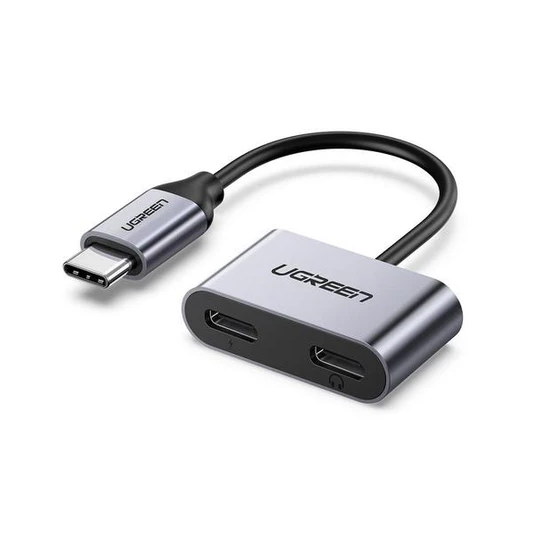 UGREEN Type C Male To Type C Female + Type C Female Audio Adapter With Chip - CM232 - 60165