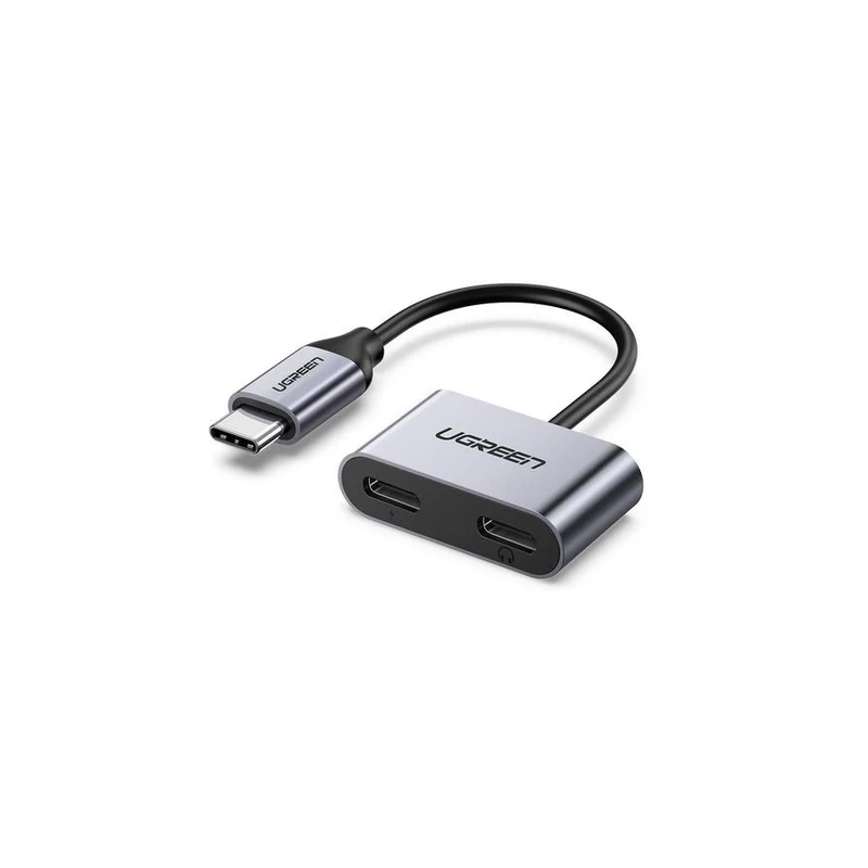 UGREEN Type C Male To Type C Female + Type C Female Audio Adapter With Chip - CM232 - 60165