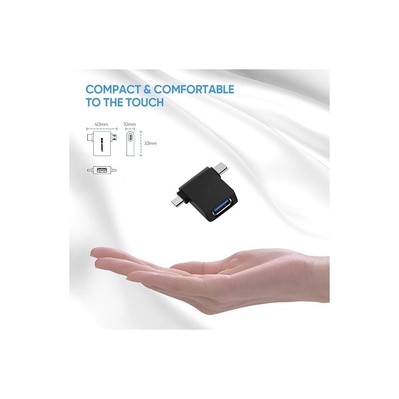 UGREEN Micro USB + USB-C To USB 3.0 A  Female OTG Adapter - 30453 - 30453