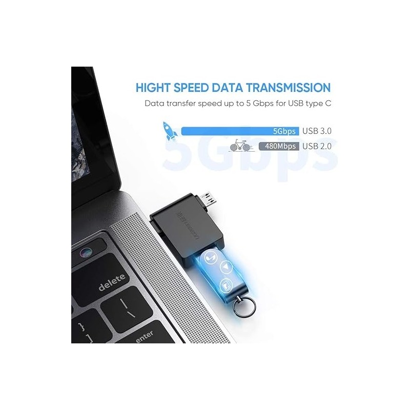 UGREEN Micro USB + USB-C To USB 3.0 A  Female OTG Adapter - 30453 - 30453