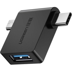 UGREEN Micro USB + USB-C To USB 3.0 A  Female OTG Adapter - 30453 - 30453