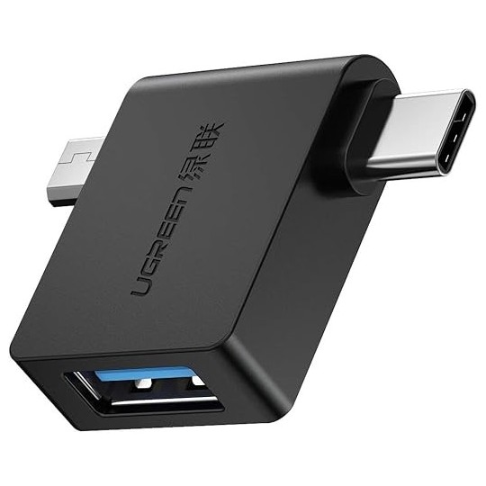 UGREEN Micro USB + USB-C To USB 3.0 A  Female OTG Adapter - 30453 - 30453