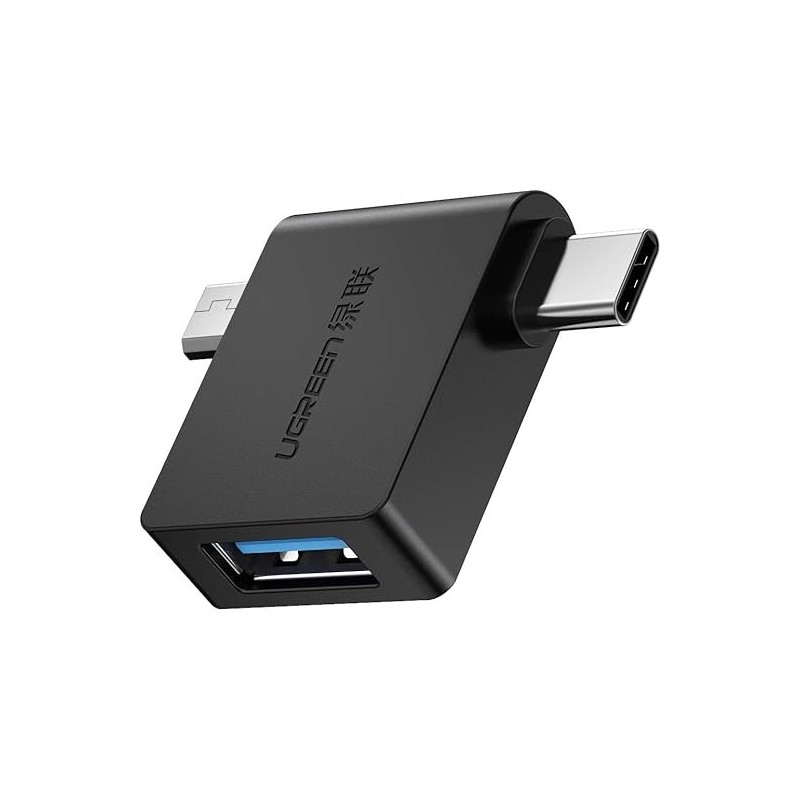 UGREEN Micro USB + USB-C To USB 3.0 A  Female OTG Adapter - 30453 - 30453