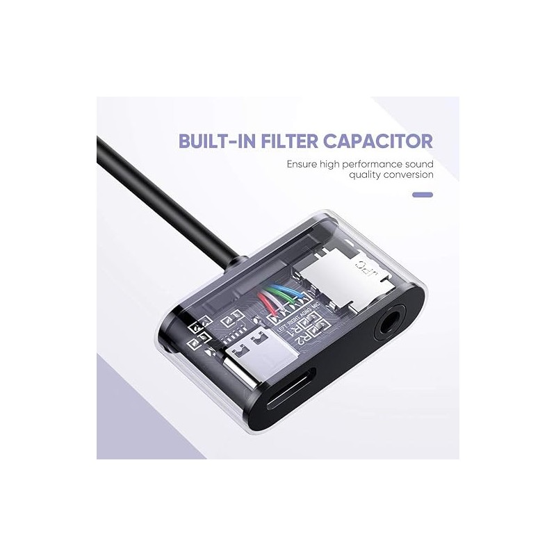 UGREEN Type C Male To 3.5mm Audio+ Type C Female Adapter - CM193 - 50596