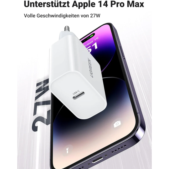 UGREEN USB-C 30W PD Charger EU White - CD127 - 70161