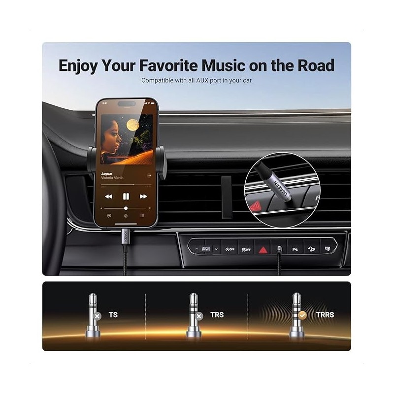 UGREEN Type C Male To 3.5mm Audio Cable With Chip  1.00M - CM734 - 35056