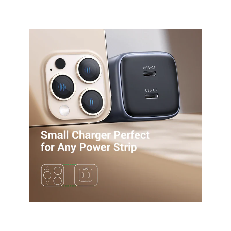 UGREEN USB-C+USB-C 45W PD GaN Tech Charger EU - CD294 - 90573